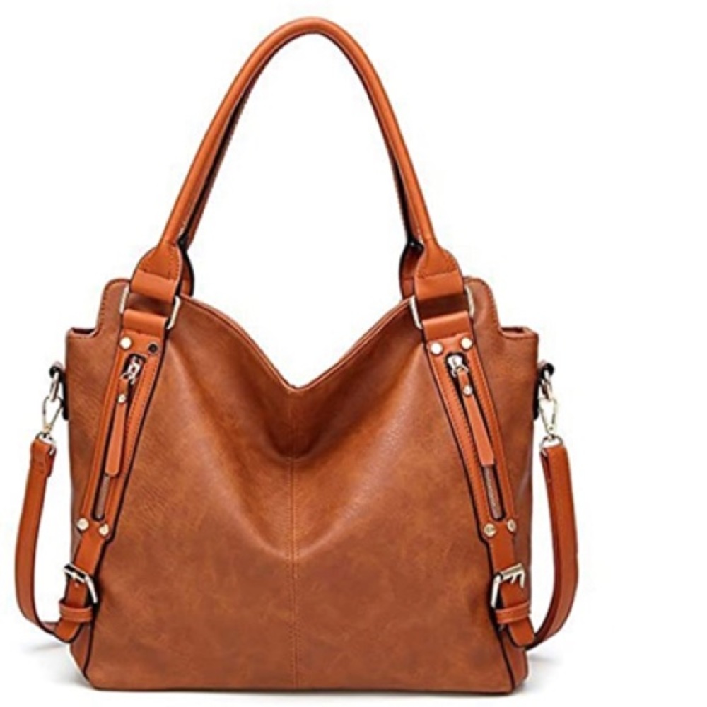 Vegan Leather Tote Purse Large Top Handle Handbag